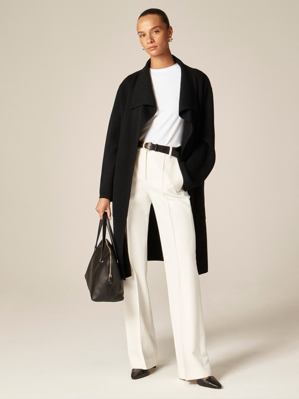 NWT J. Crew Shawl-collar Sweater Blazer Black